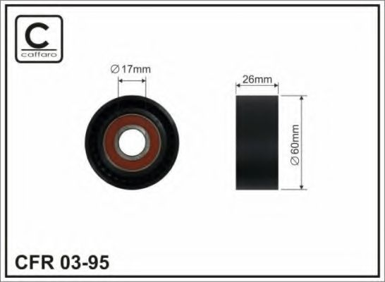 60X17X26 Ролик паска приводного Renault Megane 1.9D/DT 96.01-