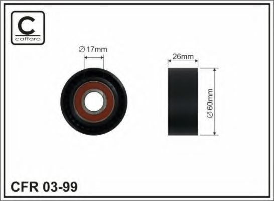 60x17x25 Ролик паска приводного Renault/Mitsubishi/Nissan/Opel/