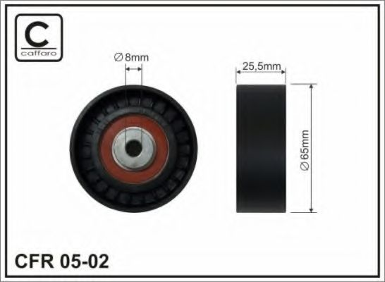 65x8x25 Ролик паска приводного Audi A3 1,9TDI 96-// Skoda 1,9TDI 09-