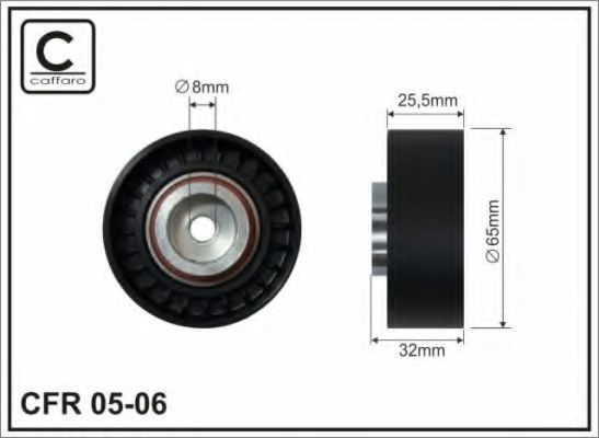 65x8x25.5 Ролик паска приводного Ford Transit 2.0TDCI/DI 01-/Mondeo 00-