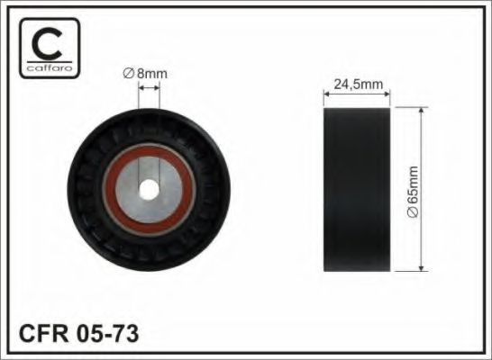 65x8x24,5 plastic Ролик паска приводного VAG 2.5Tdi 97-