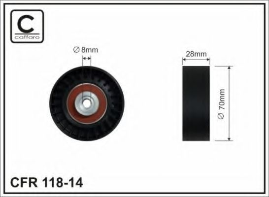 70x8x28 Ролик паска приводного Skoda Felecia 1.9D 95-02 / VW Polo 1.7SDI-1.9SDI 97-01