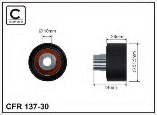 52x10x26 Ролик паска приводного PSA/Ford 1.4 HDi/TDCi 1.6HDi 01-