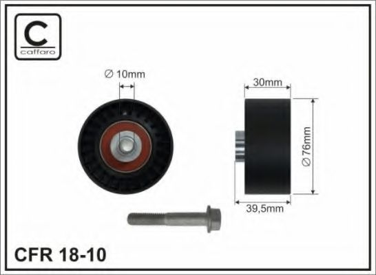 76x10x30 plastic Ролик ремня приводного Ford Fiesta 00-, Focus II 1.8 DI/TDCi/TDDi 05-