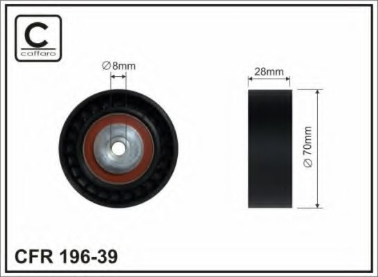 70x8x28 Ролик паска приводного Audi A4 1.9TDI, 2.0TDI 01-