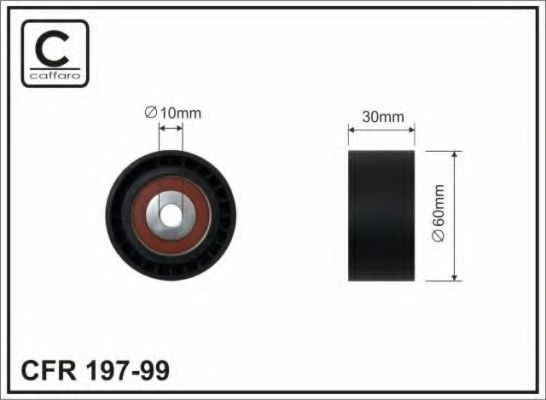 60x10x30 Ролик паска приводного Renault Espace IV, Laguna II, III, Master IV 2.0dCi/2.3dCi 05-
