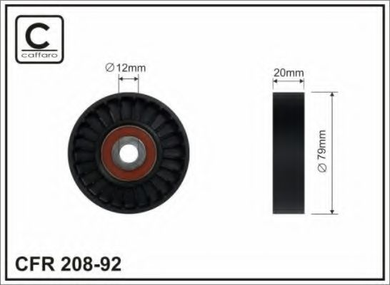 79x12x20 Ролик ремня приводного Hyundai Accent 99-/Elantra 00-/Matrix 01-/EF Sonata 04-/Trajet 00-/Tucson 04-
