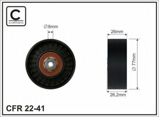 78x8x25,5 Ролик паска приводного VW 1,8/2,0/1,9D