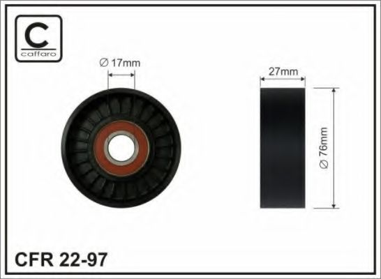 76x17x28 Ролик паска приводного MB 203/211 Kompressor 1.8 02->