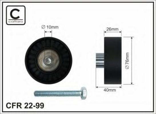76x10x26 Ролик ремня приводного Audi/Skoda/VW 1.6FSI
