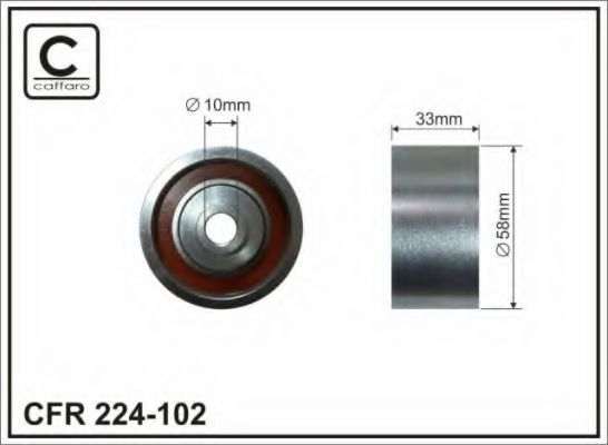 58x10x33 Ролик паска приводного Mazda 6 2.0DI 02-