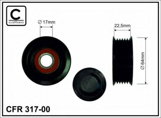 62x8x23 Ролик паска приводного DB C W203/W204, E W211, R W251, Sprinter C230-E500 01.05-
