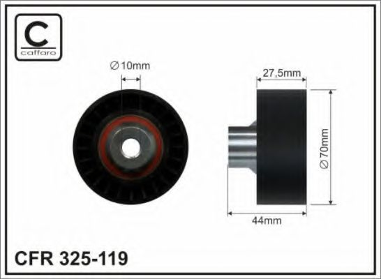 70x10x27 Ролик паска приводного Peugeot 207/307 1.4/1.6YHdi