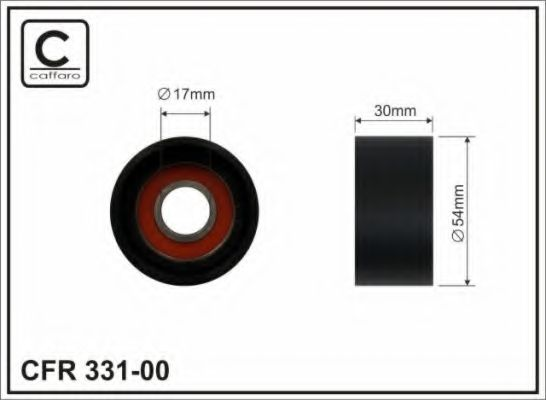 55x17x29 Ролик паска приводного BMW 1 (E81,E82/E87/E88), 3 (E90/E91/E92/E93), 5 (E60/E61), 7 (F01, F02), X3 (E83) 2.0D/3.0D 09.04-