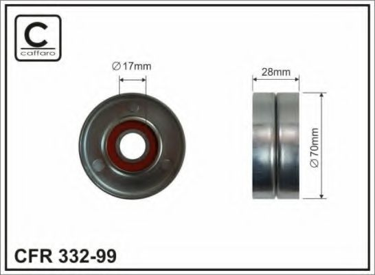70x17x28 Ролик паска приводного Hyundai Santa Fe/Sonata/Tucson 06-