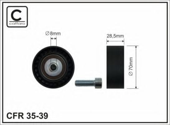 70x8x28,5 Ролик паска приводного BMW E32,E31,E34,E38 87- 11 28 1 731 2
