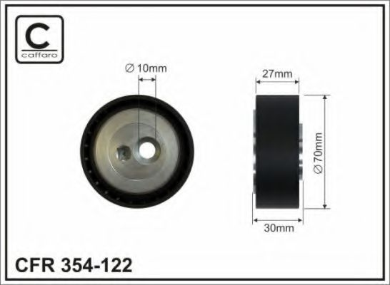 70X10X27.5 Ролик паска приводного PSA Berlingo/Jumpy/Scudo/406/605/Expert/Partnet 1.8D/1.9D/TD/2.0Hdi 1996-