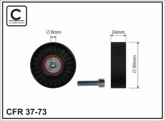 80x8x24 Ролик паска приводного BMW 3/5/7 1.8/2.5 TDS 01.95-