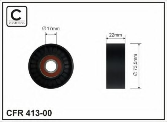 73x17x22 Ролик паска приводного VAG 2.5 05-14
