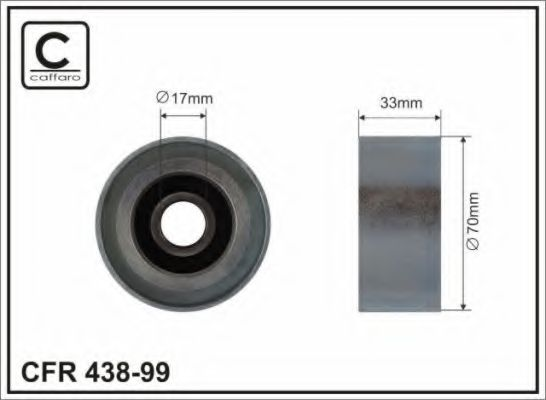70x17x33 Ролик паска приводного Honda AccordVII 2.2 i-CTDI/2.2 i-DTEC 04-