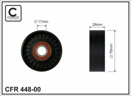 76x17x26 Ролик ремня приводного Hyundai I20,IX20 1.4-1.6/ I30,I40,IX35