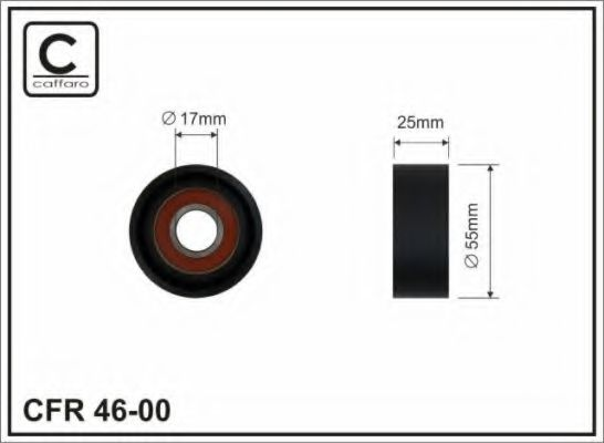 55x17x25 Ролик паска приводного Ford/Citroen/Peugeot 1.4/1.6HDi 01-