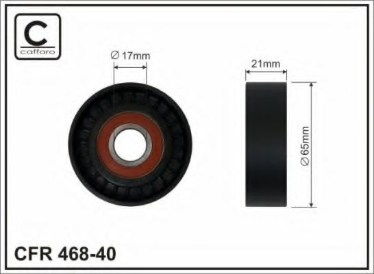 65x17x21 Ролик паска приводного BMW 3(E46)/5(E60) 2.5/3.0D 03-