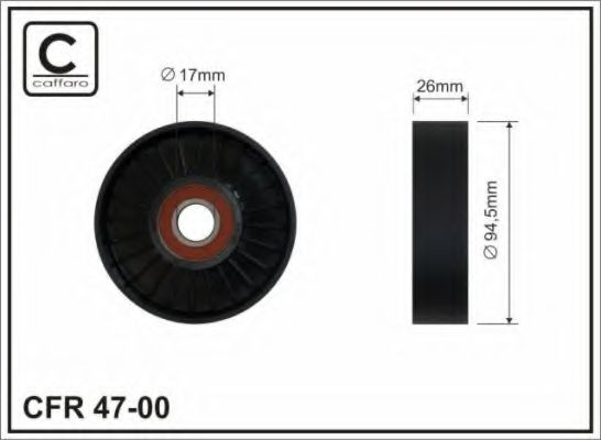 94,5x17x26 Ролик паска приводного W202/W210/W220/W140/W163