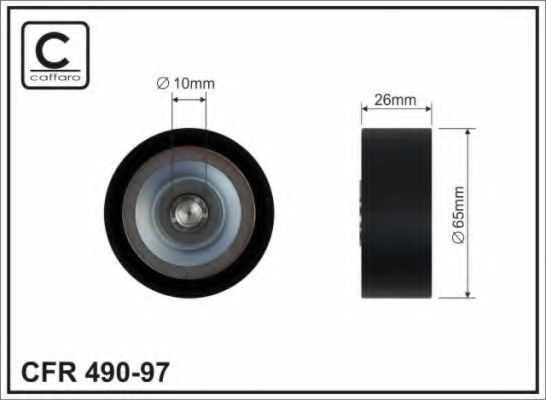 65x10x26 Ролик ремня приводного Chevrolet Captiva, Cruze, Lacetti / Opel Antara 2.0 06-