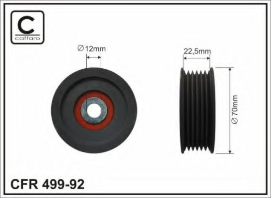 70x12x22,5 Ролик паска приводного Toyota Land Cruiser 100/Lexus GX470 02-