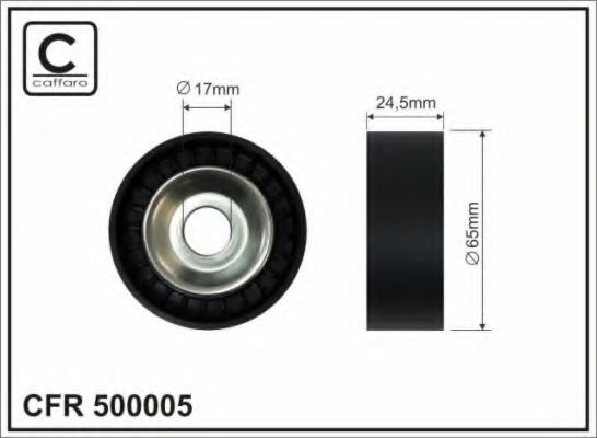 65x17x24,5 Ролик паска приводного Chevrolet Captiva 2.0d 06-
