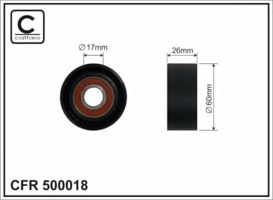 60x17x26 Ролик паска приводного BMW X6 E71 07-