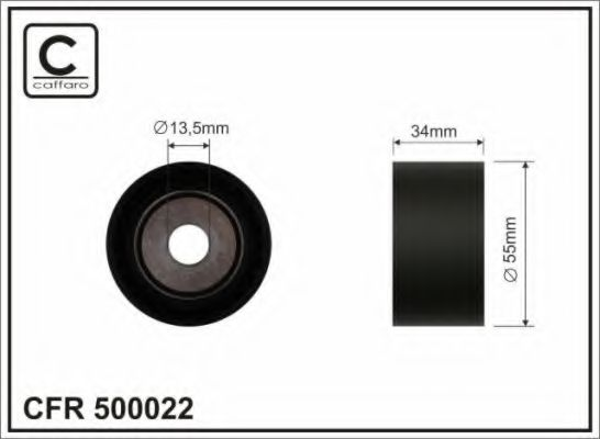 55x13,5x34 Ролик паска приводного Mercedes G, GL, M, R, S 280 CDI/320 CDI 07.05-