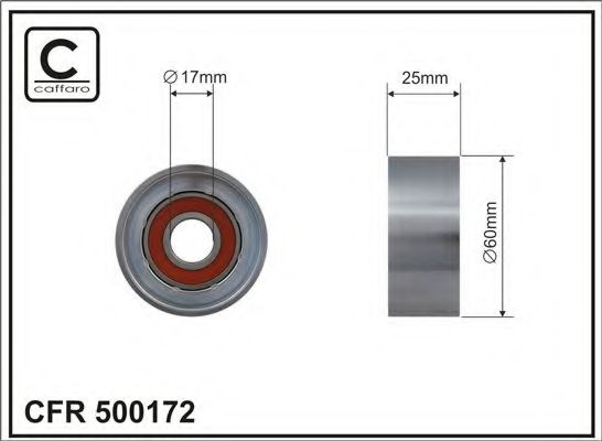 60x17x25 Ролик паска приводного Renault Duster, Dacia Logan 1.4/1.6 09-