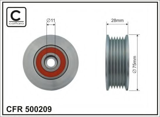 75x11x28 Ролик паска приводного MAZDA 3, 6 1.8-2.5 08.07-
