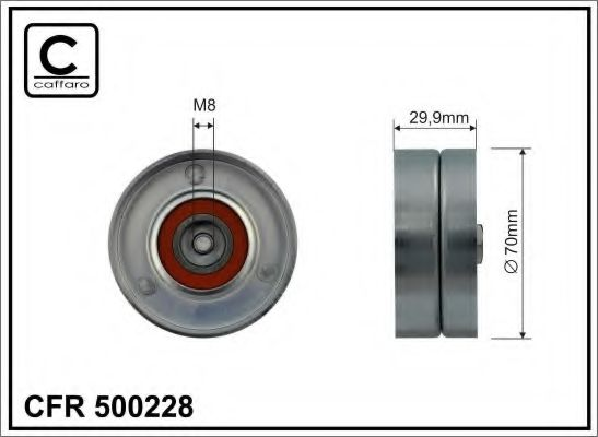 70x8x30 metal Ролик паска приводного VW LT II 2.8D TDI AUH, BCQ 97-07