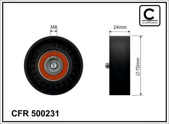 70x8x24 Ролик паска приводного Mitsubishi Lancer/Outlander 2.0D-DI 07-