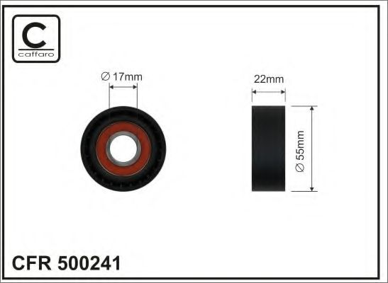 55x17x22 Ролик паска приводного Toyota Verso / Mini 2010-