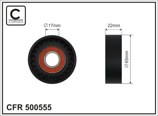 65x17x22 Ролик паска приводного VAG 2.5 05-