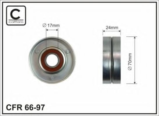 70x17x24 metal Ролик паска приводного VAG 1.9TDI 96-