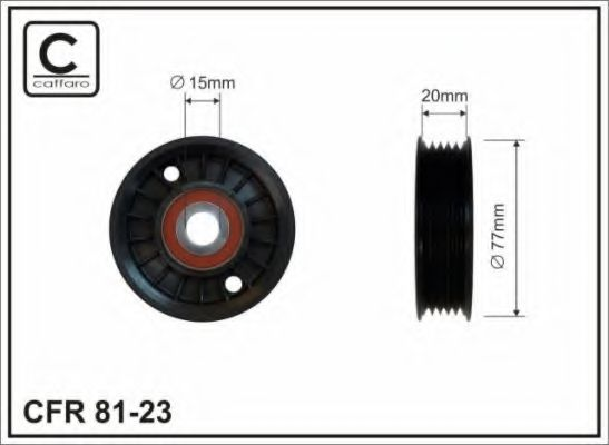 83X15X23 Ролик паска приводного VW Passat 1,9 TDI 96.03-00.11