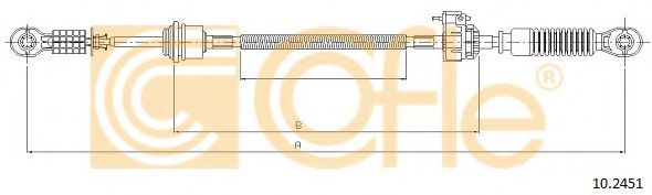 Трос КПП Ford Tranzit 2.0-2.4 2000-2006 (820/530)
