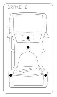 Трос ручного гальма зад. Ford Transit Connect (високий з ABS) 02-07 1998/1865x2