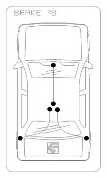 Трос ручного гальма перед.(короткий) DB Sprinter (di.1420)