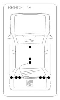 Трос ручного гальма правий Opel Corsa C 01-