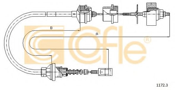 Трос зчеплення Fiat Ducato 1,9D/TD 94-01 L 1060mm