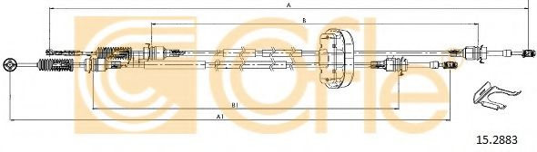 К-кт тросов переключения КПП Renault Trafic 01> 326/1025+1263/995 КПП PK6