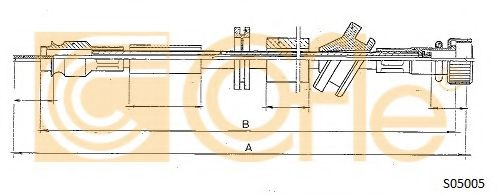 Трос спiдомера MB W124 (механiка 5-ступка)