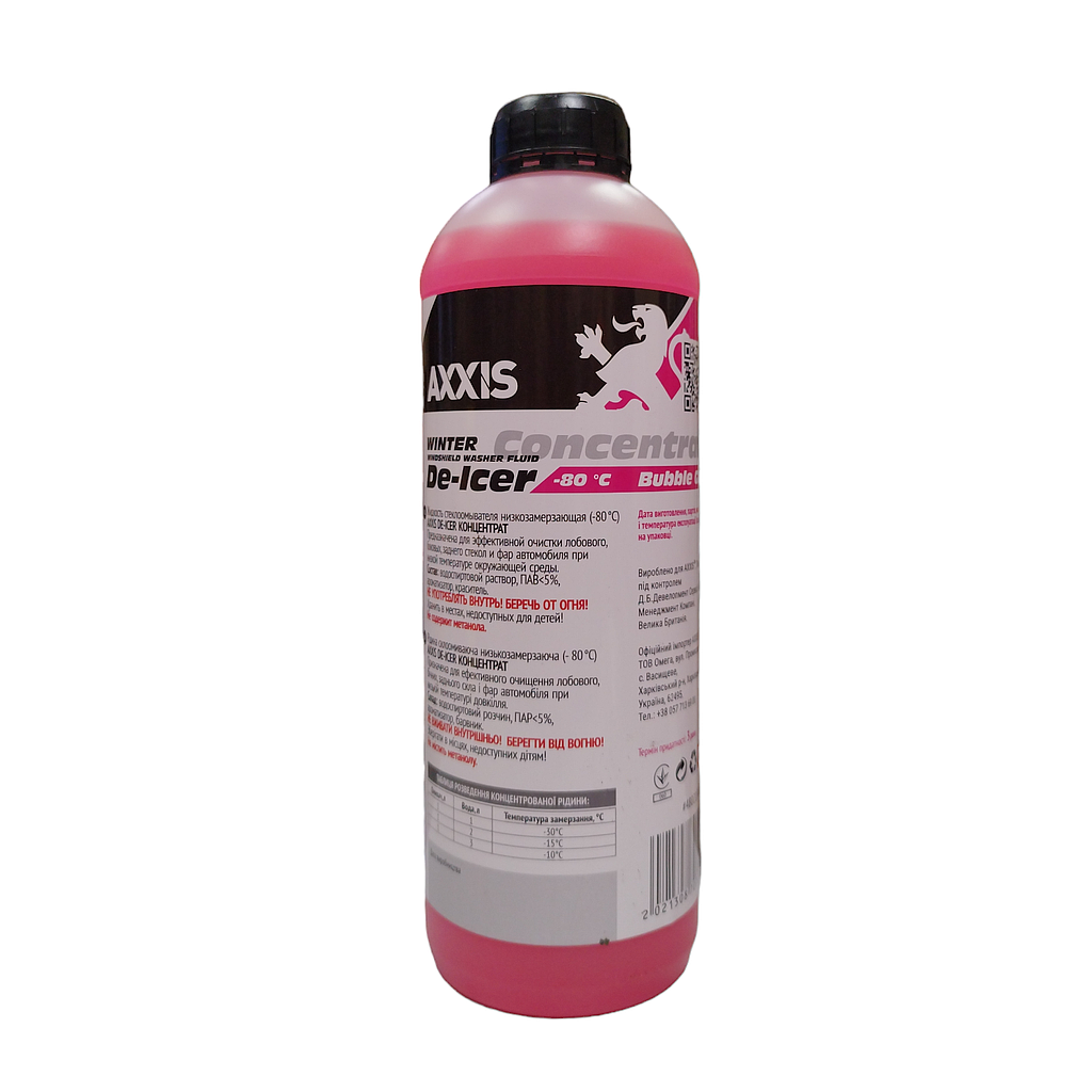 Омыватель стекла зимний концентрат -80  Bubble GUM (Канистра 1л)