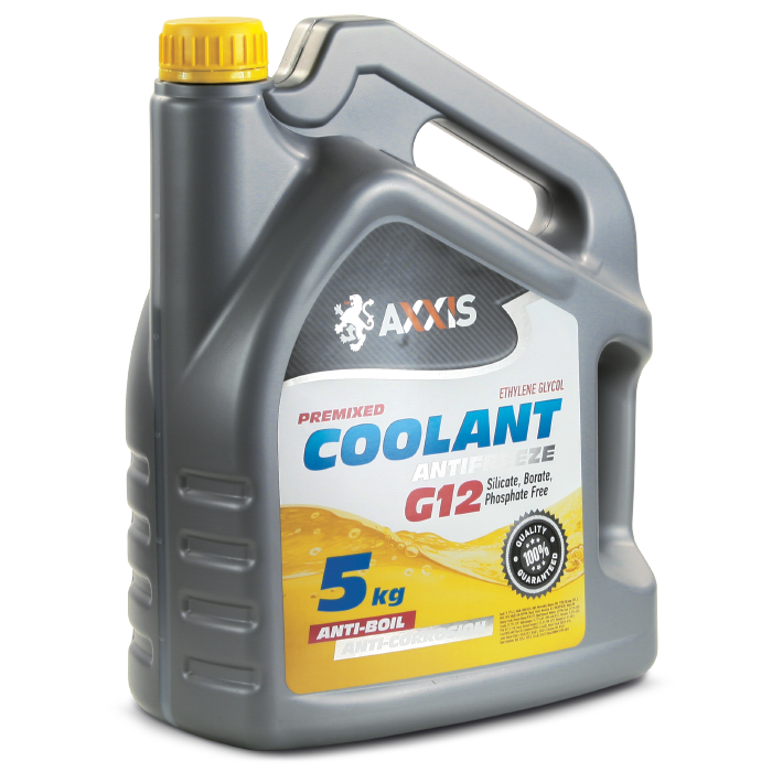 Антифриз YELLOW G12 Сoolant <AXXIS> (жовтий) (Каністра 5кг)